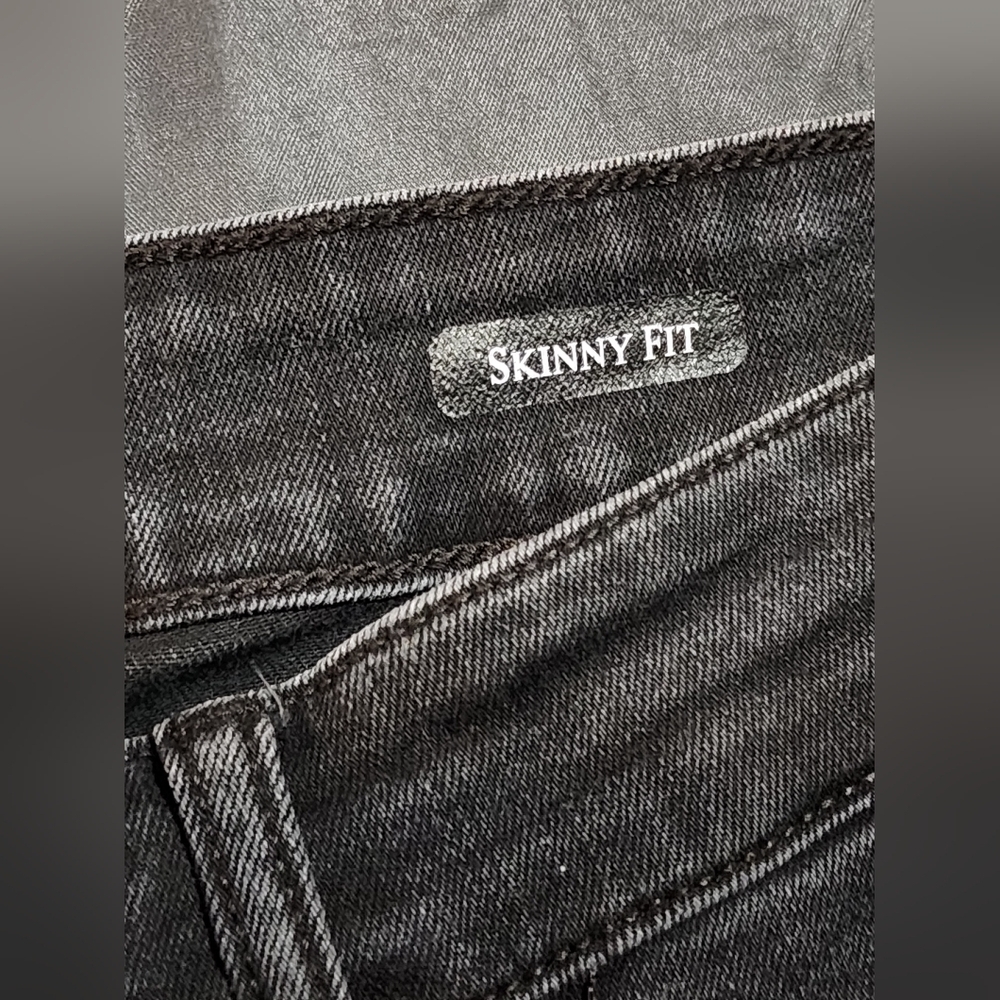 Judy Blue black skinny high rise peek-a-boo animal print stretch jeans Size 16W - Picture 10 of 12